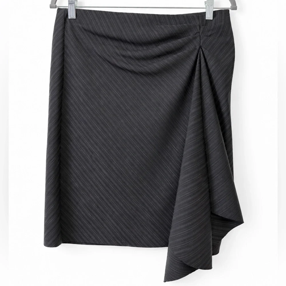 Development Ruched Ruffle Pinstripe Skirt 8 - Picture 2 of 5
